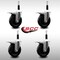 Service Caster 5'' SS Soft Rubber Swivel 7/8'' Expanding Stem Caster Set Total Lock Brake, 4PK SCC-SSEXTTL20S514-SRS-78-4 - alternate 2